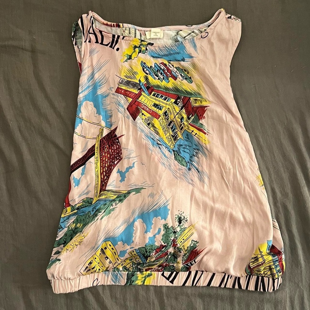 Anthropologie Graphic Tank Top - Multicolor